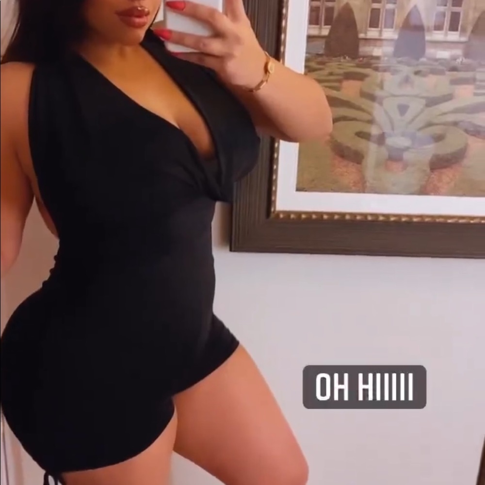 HALTER BODYCON ROMPER - Picture 2 of 2